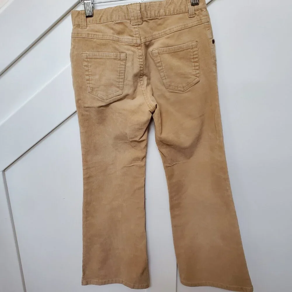 Tan stretch flared bottom cords